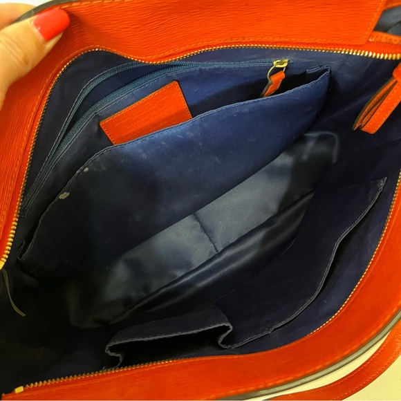 Coach Blair Poppy Texture Orange Tote Bag 25042 - Picture 9 of 13